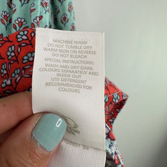 Boden Turquoise Floral Tunic Blouse - Picture 10 of 10